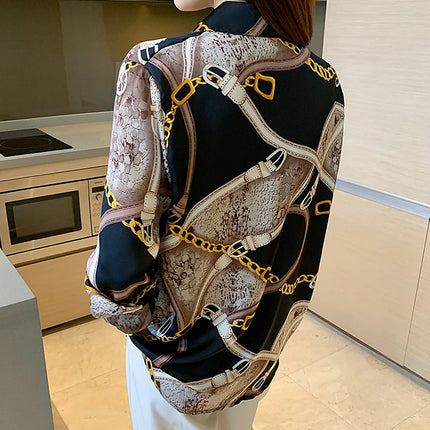 Fashion Printing Ladies Shirts Women's Blouses Spring Autumn Long Sleeve Shirts Tops Blusas Mujer