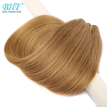 BHF Straight Human Hair Weft Platinum Blonde European Remy 100% Human Hair Weave Bundles Extensions