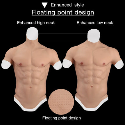 Dokier Silicone Realistic False Fake Muscle Belly Body for Cosplayers Artificial Simulation Muscle Chest Man Crossdressers - TOYS-SUCE