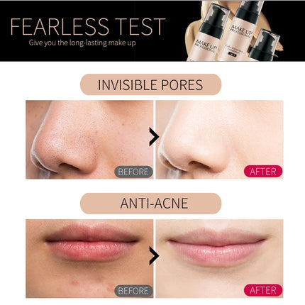 LAIKOU Makeup Base Face Liquid Foundation BB Cream Concealer Moisturizer Oil-control Whitening Waterproof Maquiagem Makeup 40g