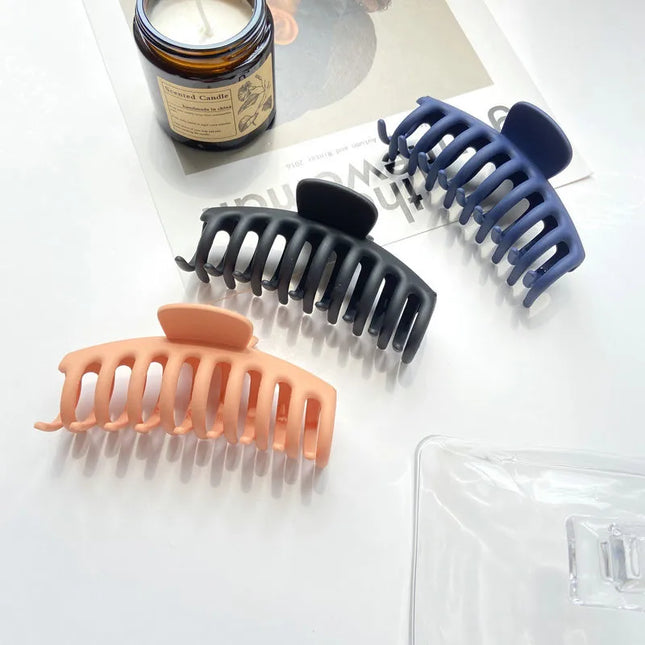 Hot Sale Solid Color Claw Clip Large Barrette Crab Hair Claws Bath Clip Ponytail Clip For Women Girls Hair Accessories Gift
