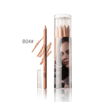 Face Dark Circle Concealer Pen Cover Up Acne Scars Fine Lines Wooden Handle Soft Cream Waterproof Face Contour Pen Face Makeup