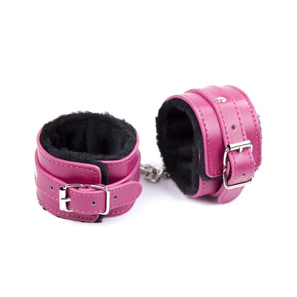 Leather Plush Hand Ankle Cuffs Bdsm Bondage Adult Games Restraints Foot Fetish Sex Toys For Couples Women Erotic slave Handcuffs