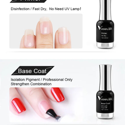 VENALISA Nail Gel Varnish TPO FREE Soak Off UV LED Organic Odorless Enamels Nail Art Colors 12ml 120Colors UV Gel Nail Polish