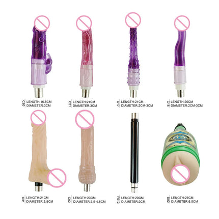FREDORCH Lot Types Traditional Sex Machine A2 / F2 Attachment 3XLR Attachment Dildo Suction Cup Sex Love Machine For Women Man