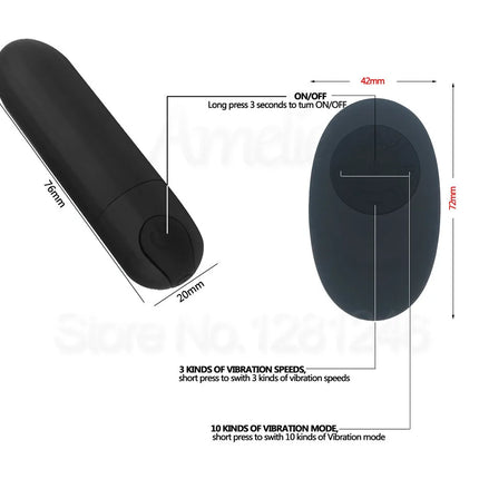 New Vibrating Panties 10 Function Wireless Remote Control Charging Bullet Vibrator Strap on Underwear Vibrator for Women Sex Toy