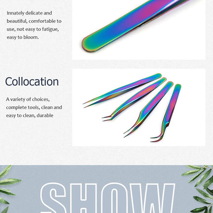 1 pcs Stainless Steel Eyelashes Tweezers Professional For Lashes Extension Eyebrow Tweezers Curved Straight Nipper Makeup Tools