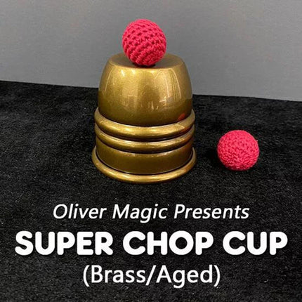 Super Chop Cup (Brass/Aged) By Oliver Magic Tricks Ball Professional Magician Appearing/Vanising Mentalism Props