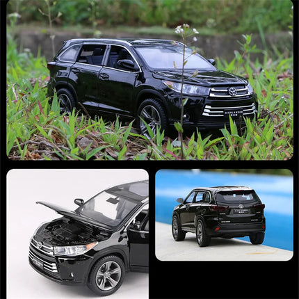 1:32 Toyota Highlander SUV Alloy Car Model Diecasts & Toy Metal Off-road Vehicles Car Model High Simulation Collection Kids Gift