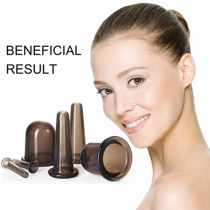 Silicone Vacuum Cupping Massage Jars Anti Cellulite Massage Facial Suction Cups Face Neck Lift Skin Scraping Guasha Anti Wrinkle