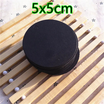 500PCS 350gsm Black Paper Tag DIY Blank Cardboard Handmade Party Birthday Wedding Christmas Gifts Flowers Box Bottles Label Tags