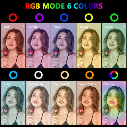 Led Lights Ring Lamp RGB With Tripod Round Ring Light Fancy Lighting Photography Photo Studio Selfie For Phone Video