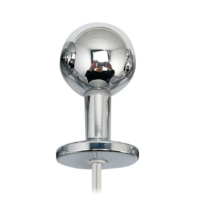 New Bi-polar electro shock Vaginal tight Huge Butt Plug Metal Anal beads Prostate Electrical Stimulation G spot medical Sex Toy