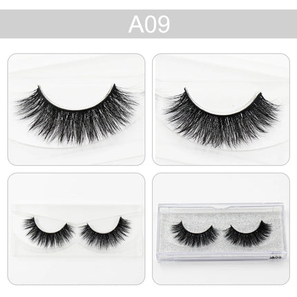 LEHUAMAO 3D Mink Eyelash Fluffy Cross Thick Natural Fake Eyelashes Lashes Dramatic Makeup Eye Lashes Handmade False Eyelash