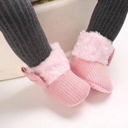 0-18M  Boots For Newborn Baby Girl Snow Boots Winter Thermal Shoes Plush Ankle Boots Winter Baby Boys And Girls Thermal Shoes