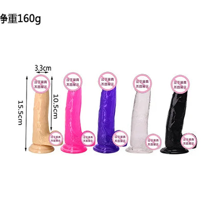Soft Jelly Dildo Testis Realistic Anal Dildo Penis Suction Cup Male Dick Female Masturbation Fidget Toys Sex Toys for Woman