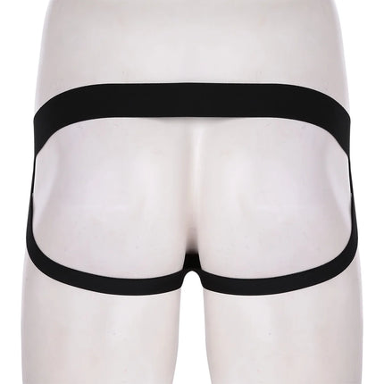 Mens Wetlook G-string Briefs Lingerie Bulge Pouch Latex Sexy Panties Jockstrap T-Back Letter Print Waistband Thongs Underwear