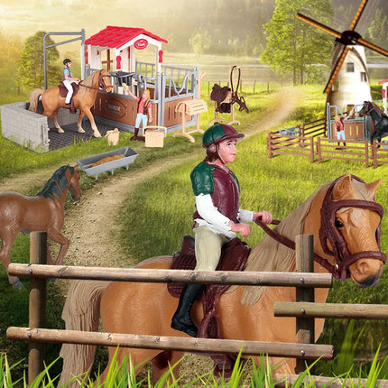 HOT Equestrian Knight Rider Animal Horse Models Action & Toys Figures Solid Appaloosa Harvard Hannover Clydesdale Christmas Gif
