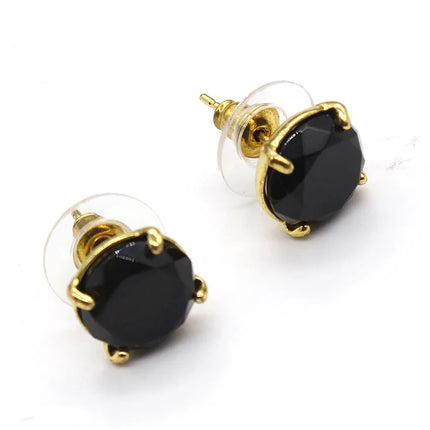 Crystal Stud Earrings for Women Girls Waterdrop Round Oval Shape Natural Lapis Lazuli Amethyst Faceted Stone Earring Jewelry