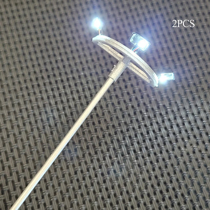 Ho Scale Model Lamp Tower Lighting 12v Model Lights Layout Lamppost Train Playground Stadium Overhead Light Warm/cold White