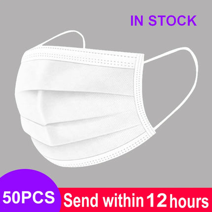 Mask Disposable Nonwove 3 Layer Filter Mask mouth Face mask filter safe Breathable Black Protective masks Fast Ships