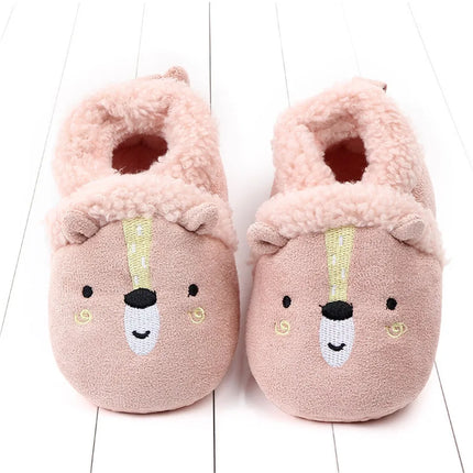 Super Keep Warm Infant Slippers Toddler Baby Shoes Baby Boy Girl Knit Crib Shoes Cute Cartoon Anti-slip Prewalker Baby Slippers