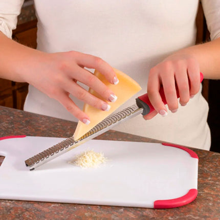 Stainless Steel Cheese Grater Citrus Lemon Zester Peeler Cheese Lemon Fruit Chocolate Grater With Non-Slip Handle Kitchen Gadget