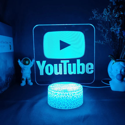 Cool 3D Illusion Lamp Perfect Live Streaming Room Decoration PC Desk Backlight Popular Youtubers Online Gamer Night Light Gift