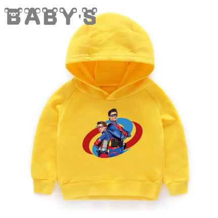 Henry Danger Funny TV Shows Kids Sweatshirts Children Casual Hooded Hoodies Baby Pullover Tops Girls Boys Autumn Clothes,KMT2308