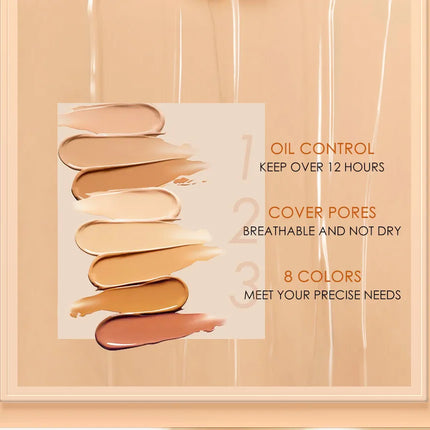 Focallure Base Face Liquid Foundation Cream Full Coverage Concealer Oil-control Moisturizing Foundation Cream Makeup For Women