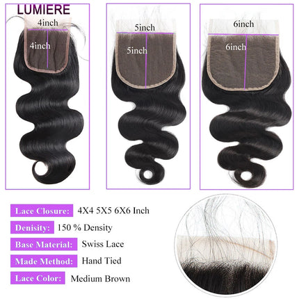 13x4 Ear To Ear HD Transparent Lace Frontal Only Body Wave 4x4 5x5 6x6 HD Lace Closure 100% Virgin Human Hair TOP Quality Soft