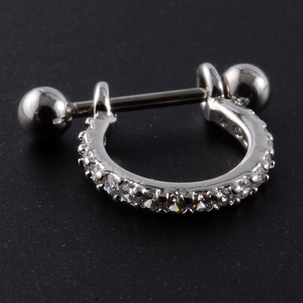 1pc Ear Tragus Cartilage Ring Stainless Steel Barbell With Cz Hoop Cartilage Cuff Piercing Helix Daith Rook Lobe Earrings