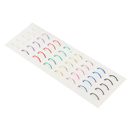 4 Style 8-40pcs Fashion 316l Colorful Stainless Steel Nose Hoop Lip Nose Ring Stud Earrings Body Piercing  Jewelry Punk Style