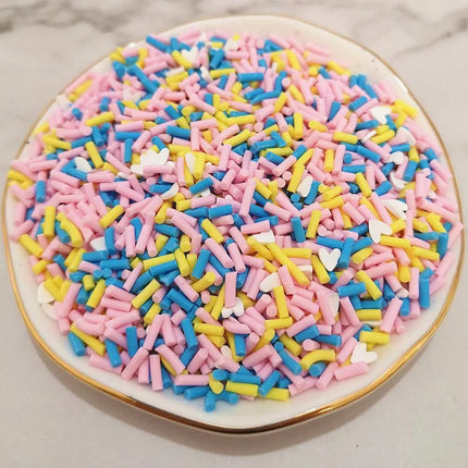 50g 5mm Noodles Mouse Shape Clay Colorful Sprinkles for Scrapbooking, Crafts Making, DIY Slime