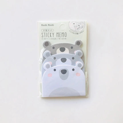 45Sheets/Pack Cartoon Sticky Notes Kawaii Penguin Pig Bear Cat Memo Pads Sticker Student Gifts Stationery School Office Supplies