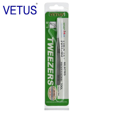 VETUS ST-10 (110mm) High Precision Tweezers Stainless Steel Non-magnetic Acid-proof Pincers Eyelash Beauty Manicure Tools