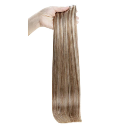 Full Shine Natural Hair Tape in Extensions 100% Remy Human Hair Ombre 40pcs 100g Balayage Seamless Blonde Glue On Hair For Woman