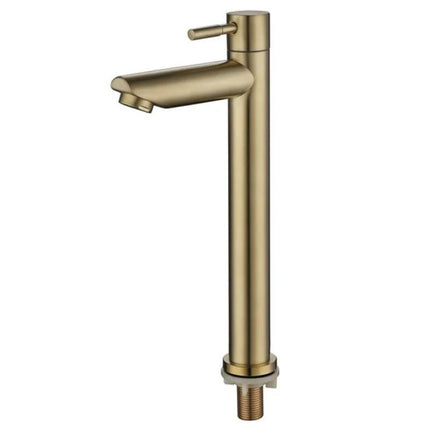 SUS304 single cold Tap brushed Gold basin faucet bathroom faucet Water Faucet Waterfall Bathroom Tap 304 Stell Stainless