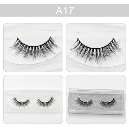 LEHUAMAO 3D Mink Eyelash Fluffy Cross Thick Natural Fake Eyelashes Lashes Dramatic Makeup Eye Lashes Handmade False Eyelash