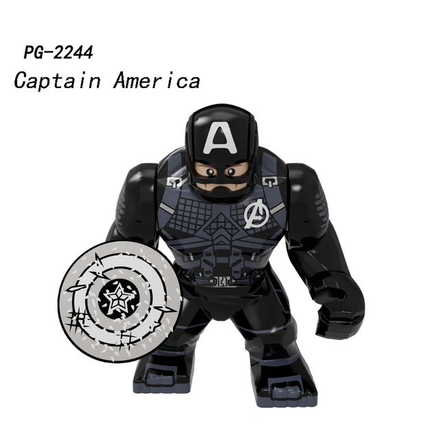 Superhero Figure  Panther Red Hulk Big Size Crocodile Thanos Hulk Building Blocks Children Assembled Educational Toys