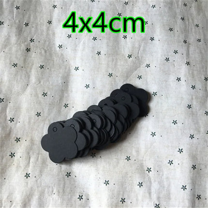 500PCS 350gsm Black Paper Tag DIY Blank Cardboard Handmade Party Birthday Wedding Christmas Gifts Flowers Box Bottles Label Tags