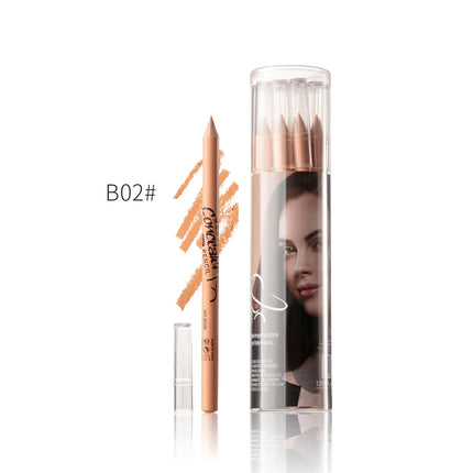 Face Dark Circle Concealer Pen Cover Up Acne Scars Fine Lines Wooden Handle Soft Cream Waterproof Face Contour Pen Face Makeup
