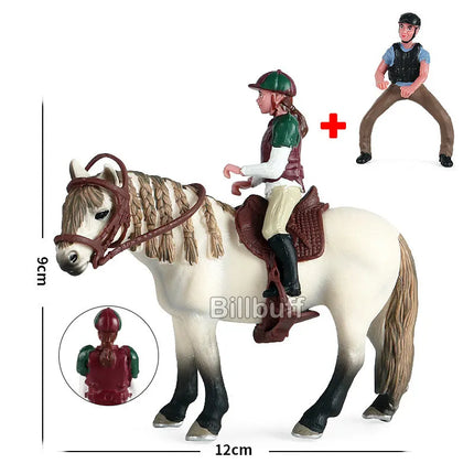 HOT Equestrian Knight Rider Animal Horse Models Action & Toys Figures Solid Appaloosa Harvard Hannover Clydesdale Christmas Gif