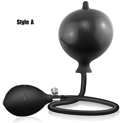 Inflatable Silicone Penis/Ball Gag Oral Dildo Open Mouth Plug Expandable Pump Big Anal Butt Plug Vibrator BDSM Flirt Sex Tools