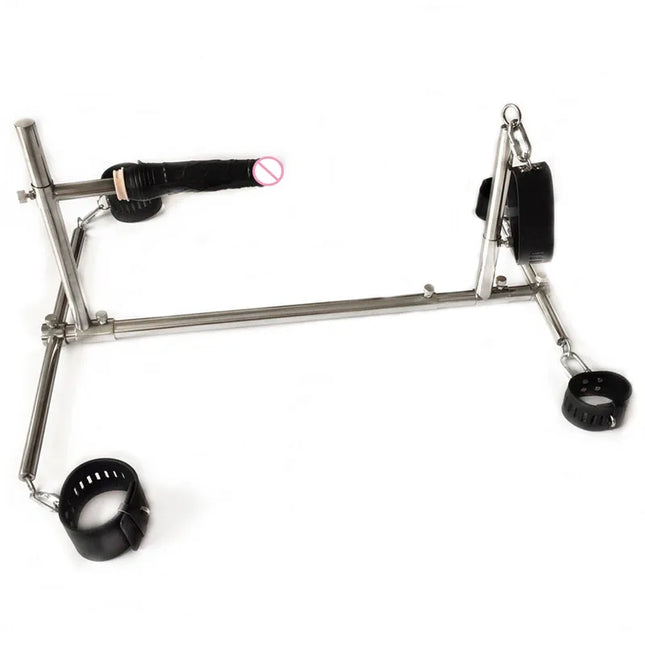 Stainless Steel Restraints Kneeling Frame Adult Games Dog Training BDSM Handcuffs Collar Sex Toy Tool For Women Gay
