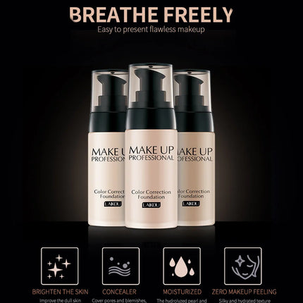 LAIKOU Makeup Base Face Liquid Foundation BB Cream Concealer Moisturizer Oil-control Whitening Waterproof Maquiagem Makeup 40g