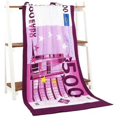 Microfiber Beach Towel 70x140cm 100 500 Euro 100 Dollar USA UK Flag Print Quick Dry Absorbent Travel Sport Swim Pool Bath Towels
