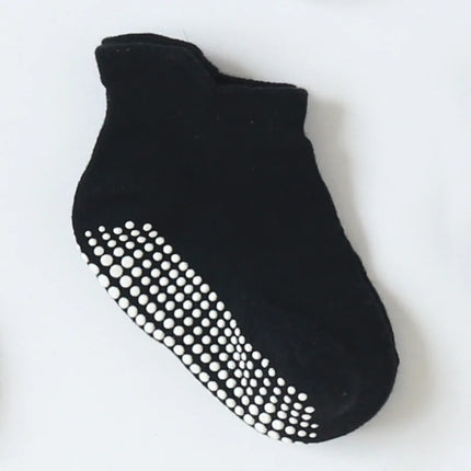 6 Pairs/lot 0 to 5 Years Anti-slip Non Skid Ankle Socks With Grips For Baby Toddler Kids Boys Girls All Seasons Cotton Socks