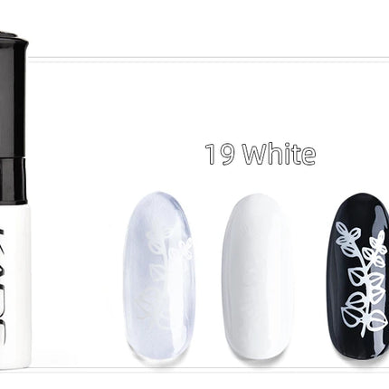 KADS Nail Art Stamping Polish 1 Bottle White Black Gold Stamping Nail Lacquer of Acrylic Paint Tool Beauty Decoration Vernish