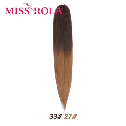 Miss Rola Synthetic 26 Inches 75g Kanekalon Hair Wholesale Bulk Braid Hair Extension Pre Stretched Pink Blonde Twist Jumbo Braid